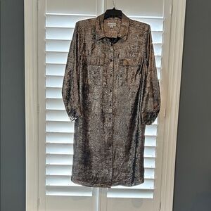 Ava & Viv Shimmering Long Sleeve Dress